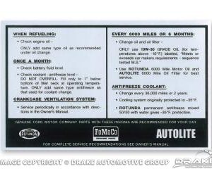 Service Specification Decal