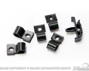 1967-68 under hood harness clips (black, 6 piece, ABS)