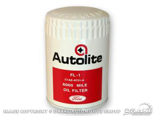 Concours Oil Filter (White/Red Autolite with Ford script)