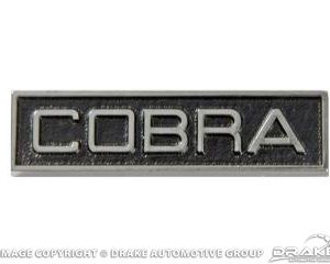 68 Cobra fender and Roof Emblem (1968 Shelby Fender 69-70 Fastback Roof)