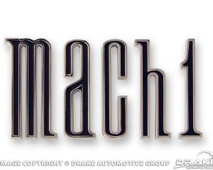 1970 Mach 1 trunk emblem, chrome