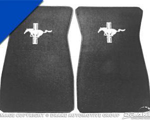 64-68 Embroidered Carpet Floor Mats (Bright Blue)