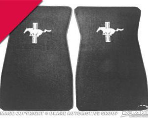 Embroidered Carpet Floor Mats (Bright Red)