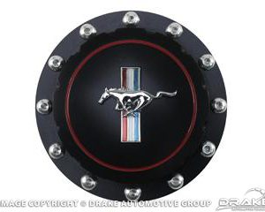 Billet Fuel Cap (Black, Horse Emblem)
