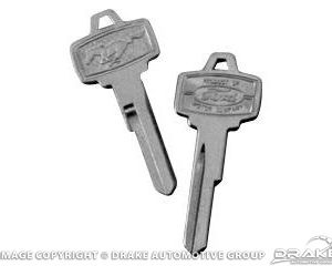 65-66 Original Pony Key Blank Ignition & Door