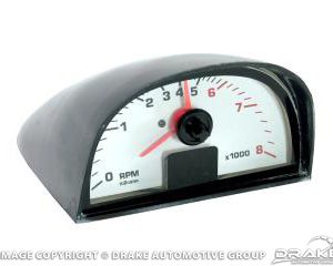 65-70 Hood Mounted Tach (White Face)