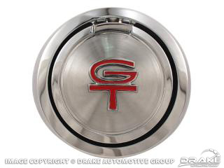 1969 Ford Mustang Pop Open Gas Cap With GT Emblem – Chrome Plated Maryland Mustang
