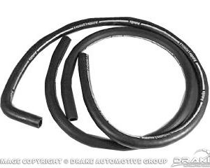 70 B/F 2-1-70 Concourse Heater Hose (with A/C, Yellow Stripe)