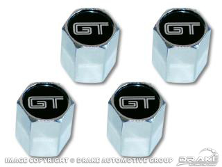 GT logo valve cap, set of 4