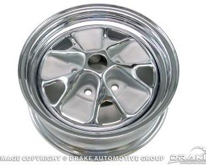 1964 Styled Steel Wheel (14X5 With Chrome Rim and Argent Paint)
