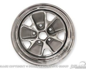 65-67 Styled Steel Wheel (14x6 Chrome Rim)