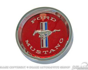65-6 Styled Steel Hubcaps (Red Fits S/S Plastic Hub Cap)