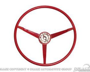 1965 Standard Steering Wheel (Bright Red)