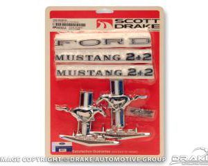 65-66 Fastback Emblem Kit (8 Cylinder)