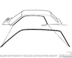 67-68 Coupe Roof Rail Seals