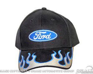 Ford Ball Cap (Silver Blue Flames)
