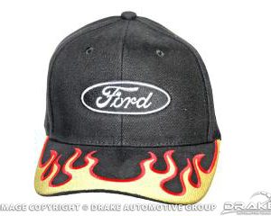 Ford Ball Cap (Yellow Red Flames)