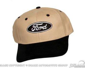 Ford Oval Logo Hat (Black & Tan)