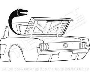 69-70 Shelby Convertible Trunk Weather Seal