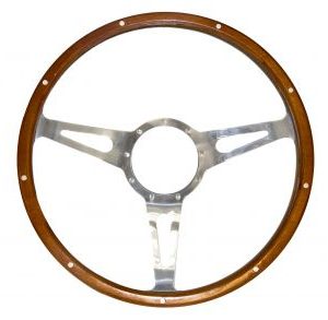 Corso Feroce 1965-73 Shelby Cobra Style Genuine Wood & Aluminum 14â€ 9 Hole Steering Wheel